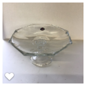 Serveer plateau crystal glass 29.5x15Cm